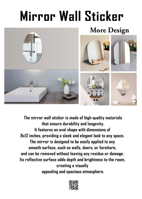 Oval House Acrylic Mirror (11 in x 16 in)