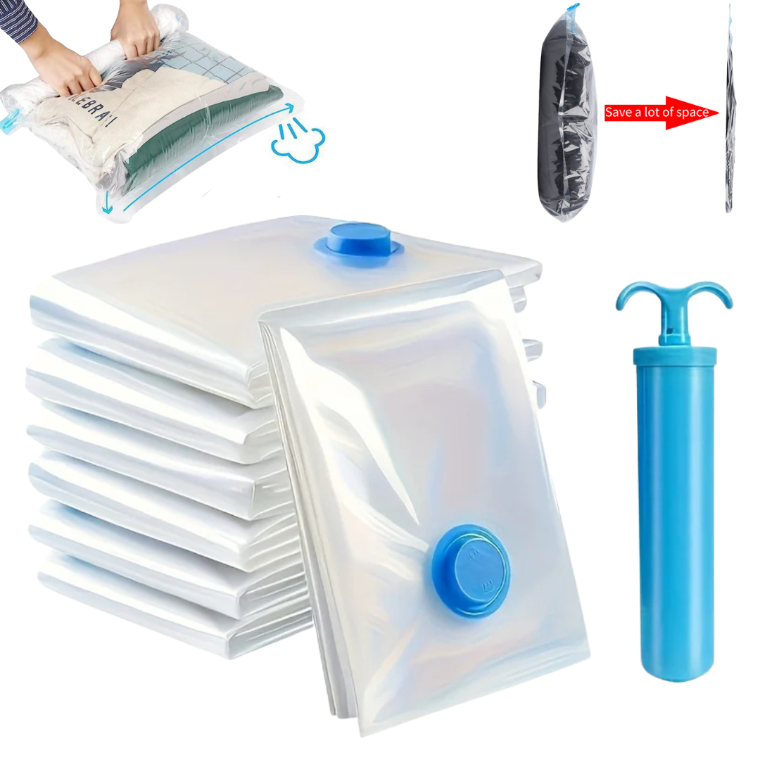 5 Pcs Vacuum Seal Storage Bags With Pump