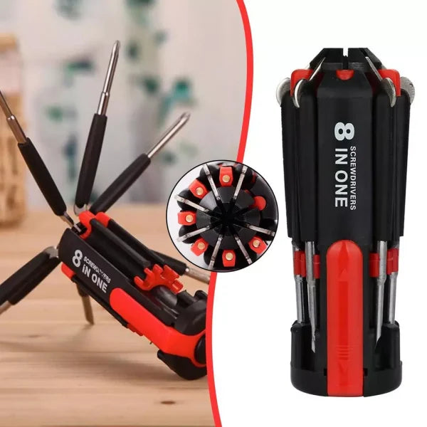 LED 8 in 1 Professional Mini Screwdriver