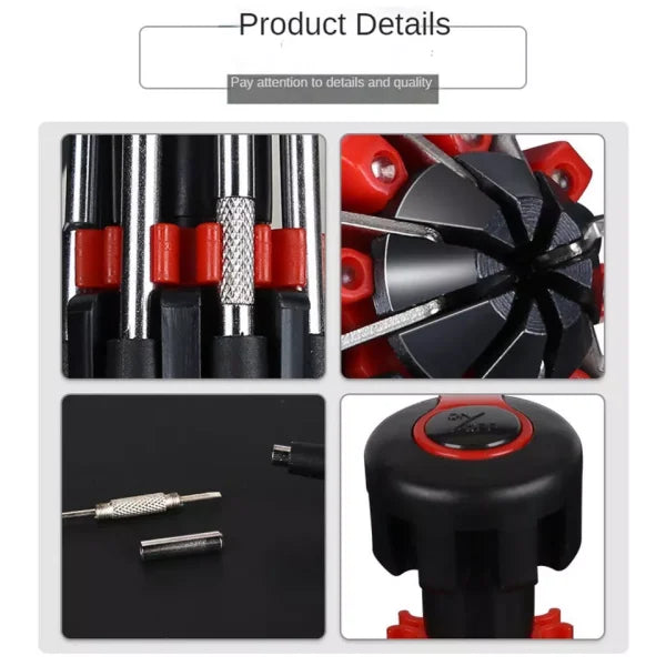 LED 8 in 1 Professional Mini Screwdriver