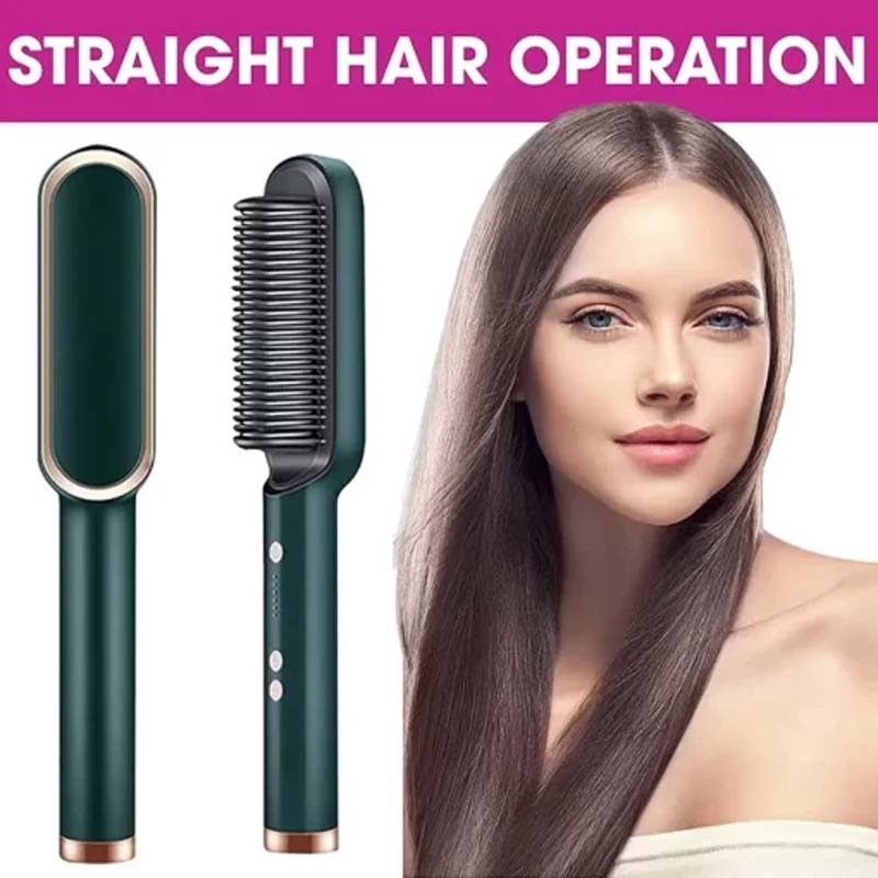 Electric 2-in-1 Professional Hair Straightener Comb Hair Brush