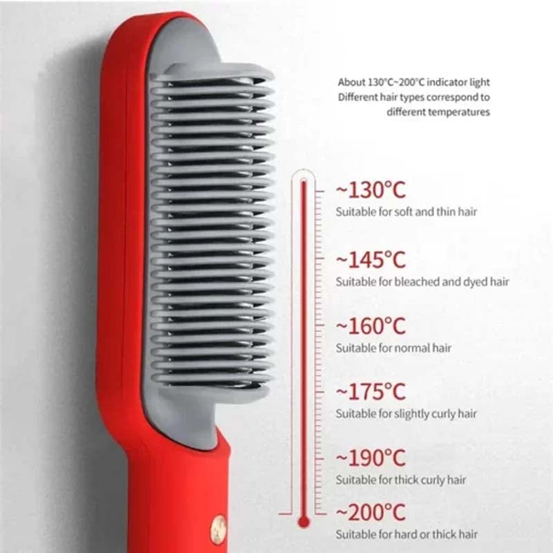 Electric 2-in-1 Professional Hair Straightener Comb Hair Brush