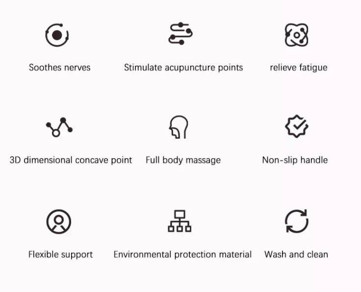 6 Wheel Pressure Point Neck Massager Random Color