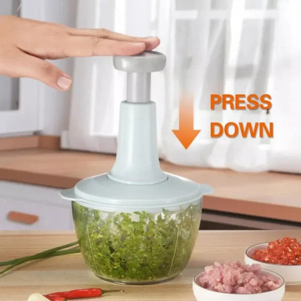 Manual Push Chopper Vegetable, Fruit  and Meat Cutting